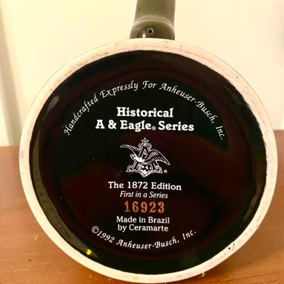 Anheuser-Busch 1872 Historical A & Eagle Series Beer Stein - Picture 4 of 4